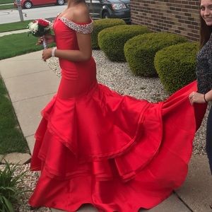 Red Jovani prom dress